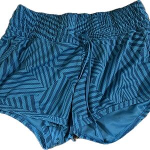 Blue Striped Women's Shorts